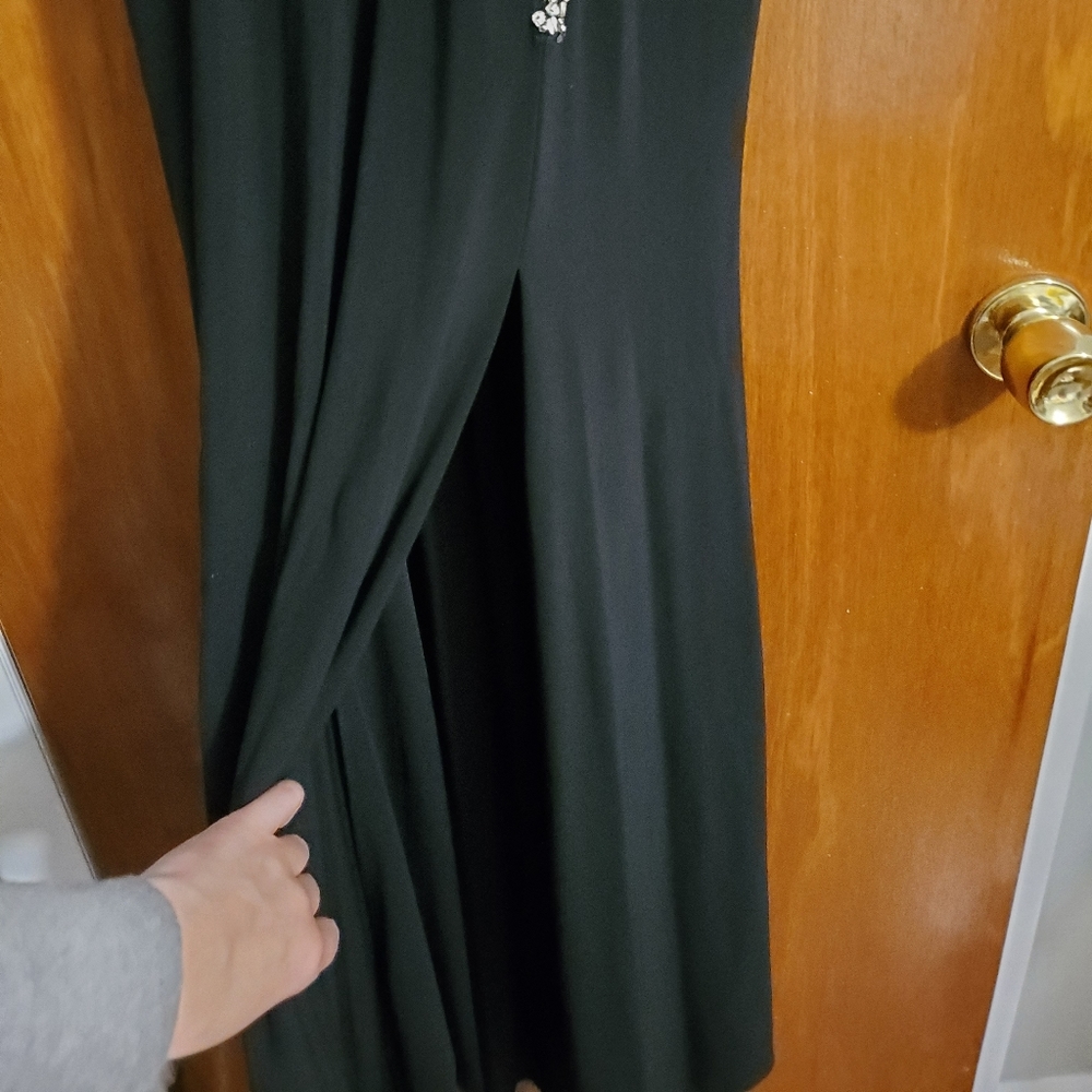 Black + Rhinestone Gown - Picture 2 of 5